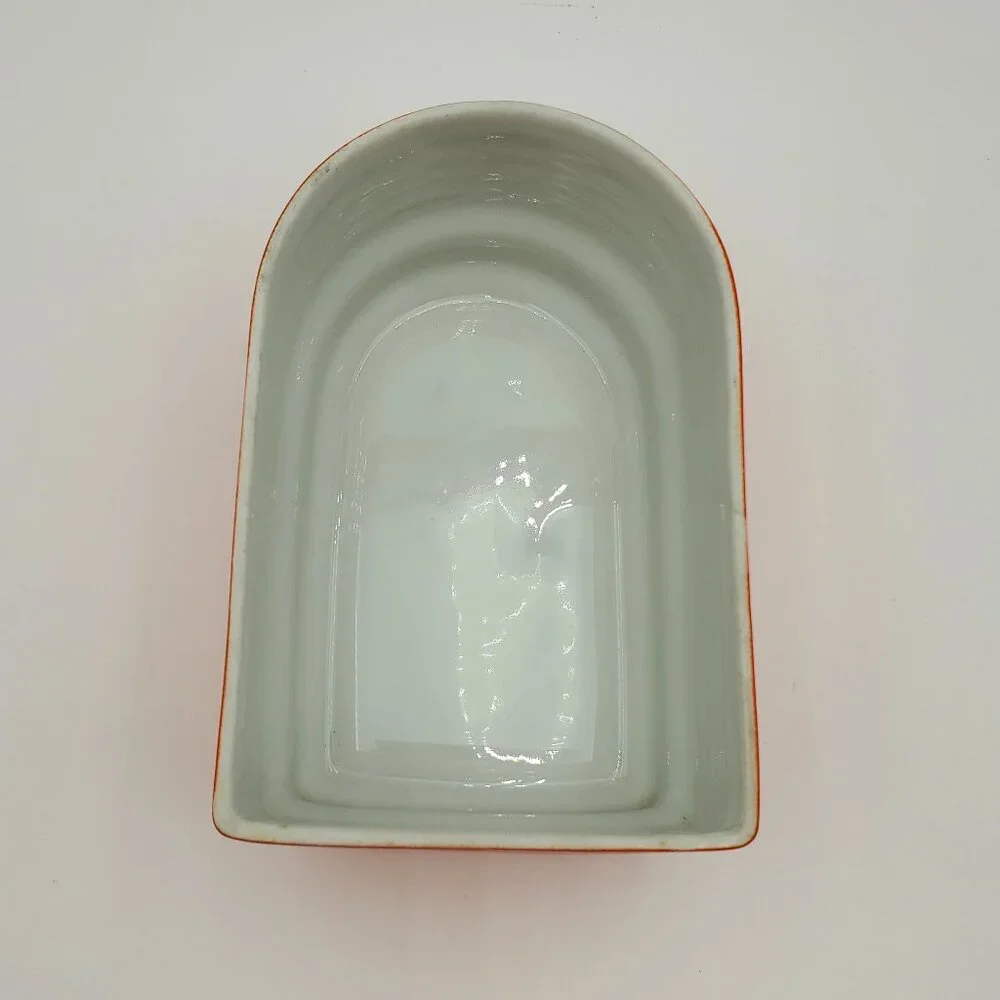Hall China Company Westinghouse Orange Refrigerator Box Lidded Dish Fridgie - Picture 8 of 10